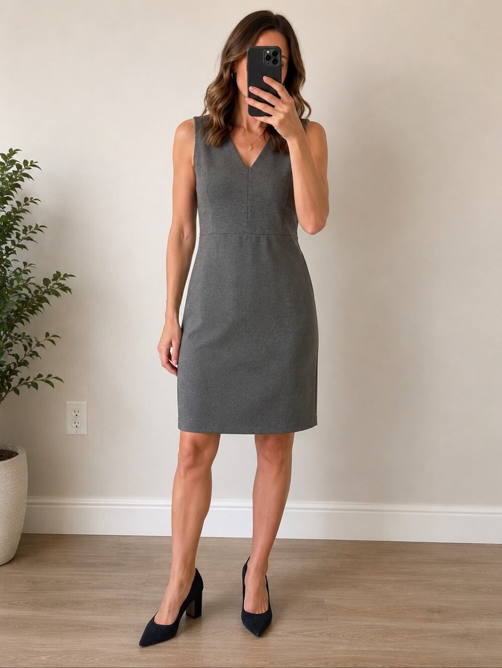 Banana Republic Gray Sheath Dress | Size 16